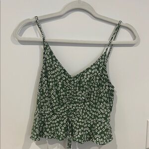 Green Floral Women's Top